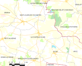 Mapa obce La Chapelle-Glain