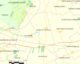 Mapa obce Bussy-le-Château