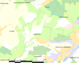 Mapa obce Guerting