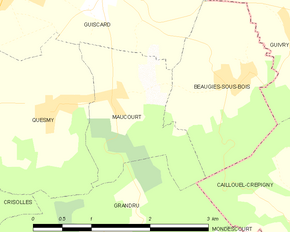Poziția localității Maucourt