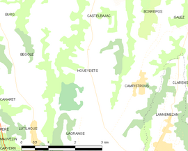 Mapa obce Houeydets