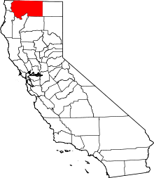 Harta e Siskiyou County në Kaliforni