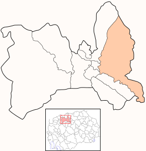 Map of Gazi Baba Municipality, Macedonia.svg
