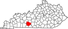 Map of Kentucky highlighting Warren County.svg