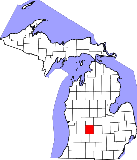 Map of Michigan highlighting Ionia County.svg