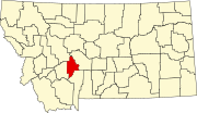 Broadwater County map