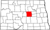Map of North Dakota highlighting Wells County.svg