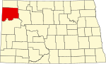 State map highlighting Williams County