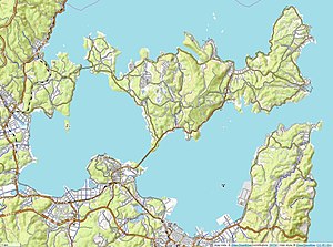 能登島地図（Open Topo Mapより）