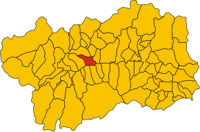 Poziția localității Aosta
