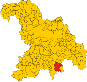 Map of comune of Voltaggio (province of Alessandria, region Piedmont, Italy).svg