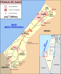 Localización de Franja de Gaza