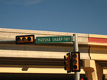 The Marsha Sharp Freeway on U.S. Highway 82 in Lubbock Marsha Sharp Freeway, Lubbock, TX IMG 0231.JPG