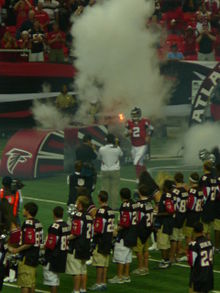 Ryan being introduced before the Falcons' 2009 regular season opener on September 13