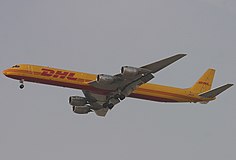 DHL - Astar Air Cargo DC-8-73F (side)