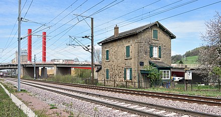 Railway and birth house of Aloyse Kayser (1874-1926), a large figure of the Luxembourgian Socialist Party.