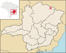 Localização de Vargem Grande do Rio Pardo em Minas Gerais
