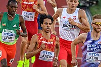 Bronzemedaillengewinner Mohamed Katir – hier im Finale in Eugene