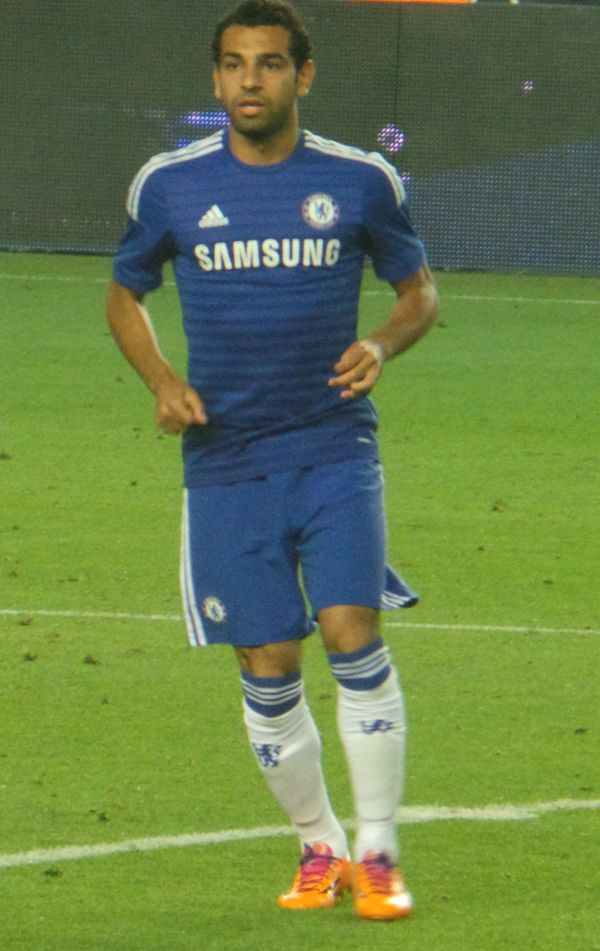 Salah playing for Chelsea in August 2014