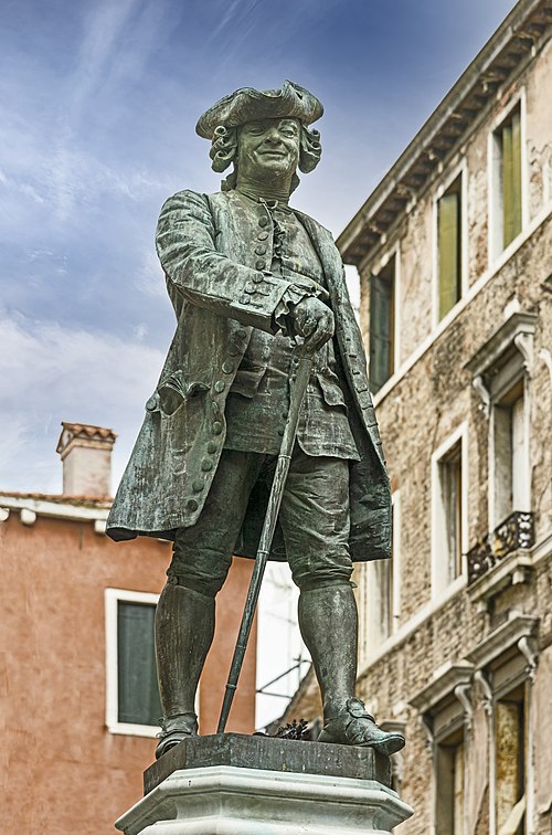 Monument to Goldoni in Venice (sculpted by Antonio Dal Zotto)