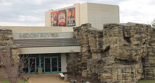 The Moon River Theatre, founded by Andy Williams, is one of Branson's many theaters hosting live music and entertainment.