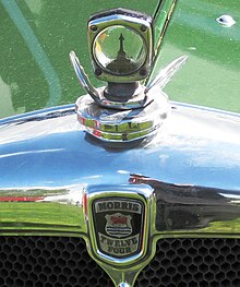 Morris twelve four reg dec 1934 1550 cc name badge crop.jpg