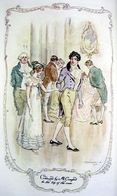 Fanny, led by Henry Crawford at her celebration ball