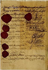 Palihan Nagari ditandatangani di naskah Perjanjian Giyanti