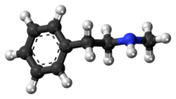 N-Methylphenethylamine molecule ball.png