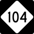 North Carolina Highway 104 marker