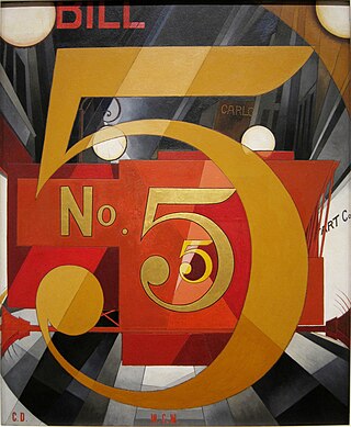 <i>I Saw the Figure 5 in Gold</i> Painting by Charles Demuth