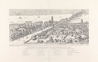 Southwark and London Bridge as they Appeared about 1546