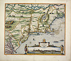 Карта Новой Англии (Новой Бельгии)