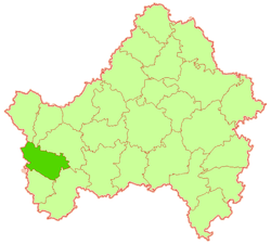 Навазыбкаўскі раён на мапе