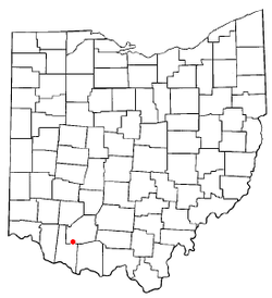Location of Mowrystown, Ohio