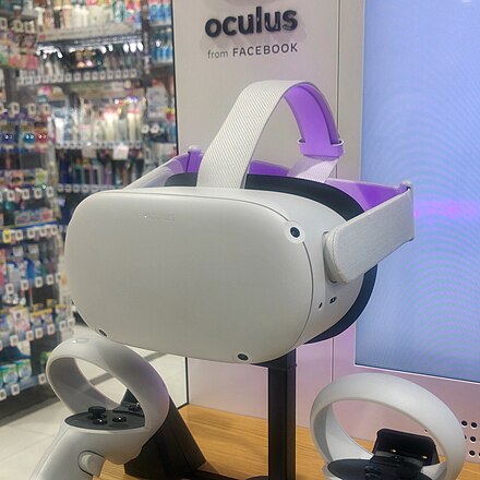 An Oculus Quest 2 VR headset