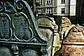 English: Tombstones in the Old Jewish Cemetery in Josefov in Prague, the Czech Republic.