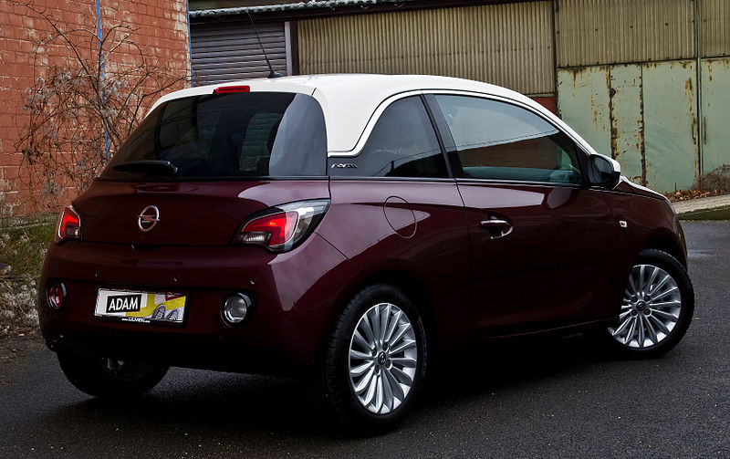 File:Opel Adam 1.4 Glam – Heckansicht, 15. Januar 2014, Düsseldorf.jpg