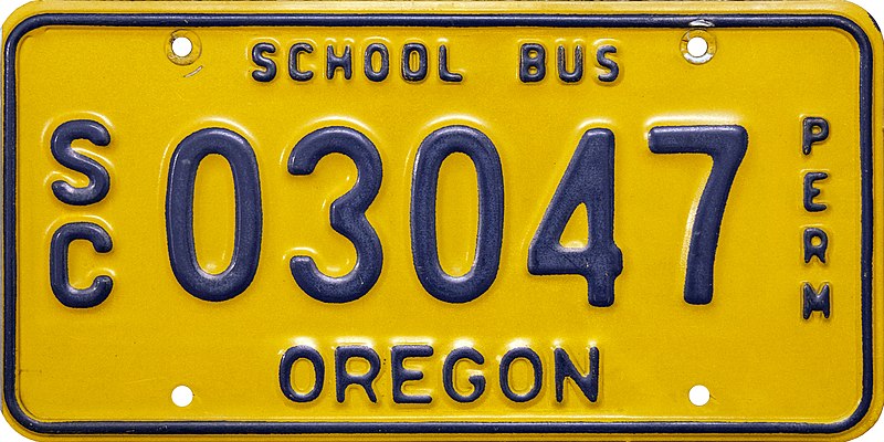File:Oregon Undated School License Plate - Short Polyvend Dies.jpg