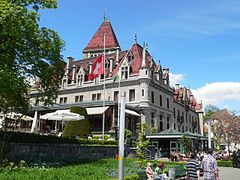 Le château d'Ouchy, au bord du lac Léman.