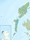 Outer Hebrides relief map and location