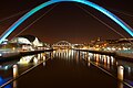 A night view taken from on the Millennium bridge, looking west