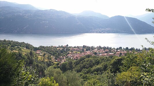 Panorama on Lierna Lake Como