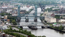 Los Cinco Puentes sobre el río Passaic en Newark.