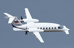 A Piaggio P.180 Avanti showing its three lifting surfaces Piaggio P-180 Avanti Rennes 2010 (cropped).jpg