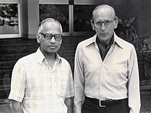 With mentor, Dr. Charles Hufnagel Picture of Dr Charles Hufnagel and Prof. M. S. Valiathan.jpg