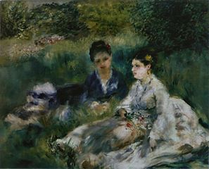Deux femmes dans l'herbe