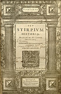 Plantarum seu stirpium historia Botanical book by Matthias de lObel