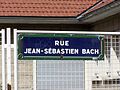 Plaque de rue de la rue Jean-Sébastien-Bach.