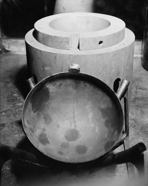 Precision plutonium foundry mold, 1959